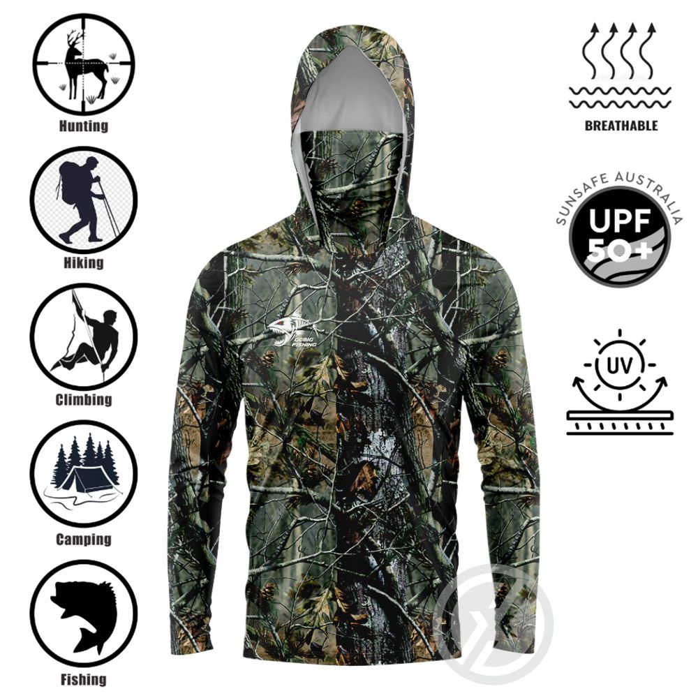 Fishing Shirt Uv Protection - Рыболовная рубашка с капюшоном UPF50+ со